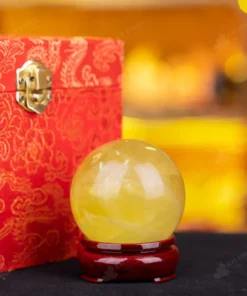 Quả Cầu Phong Thủy Đá Thạch Anh Vàng - 0,31kg - M14530310