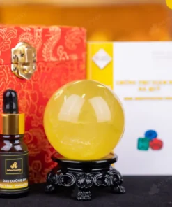 Quả Cầu Phong Thủy Đá Thạch Anh Vàng - 0,33kg - M1453033