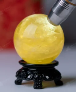 Quả Cầu Phong Thủy Đá Thạch Anh Vàng - 0,36kg - M1453036