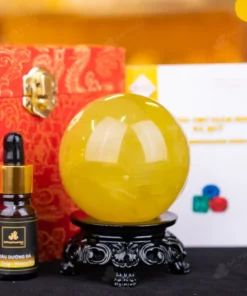 Quả Cầu Phong Thủy Đá Thạch Anh Vàng - 0,53kg - M1453053