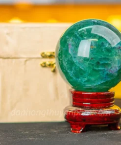 Quả cầu đá phong thủy màu xanh - Flourite Xanh 2.26kg, ĐK11cm - M227215