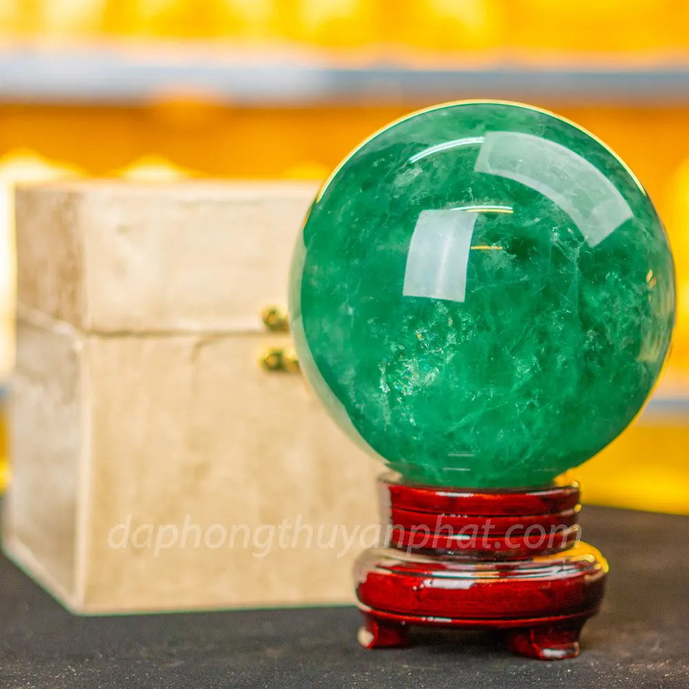 Quả Cầu Thạch Anh Xanh - Fluorite Xanh 3.81kg - 13cm - M227214