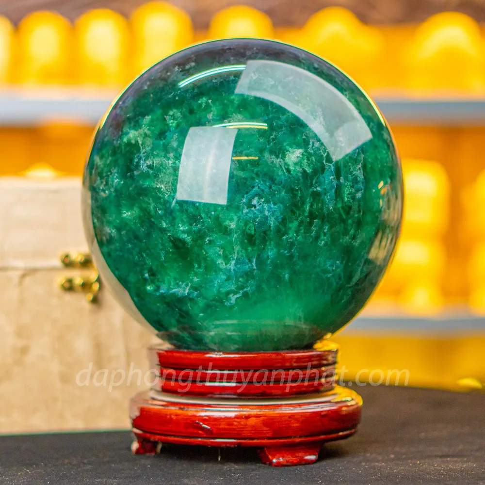Quả Cầu Thạch Anh Xanh - Fluorite Xanh 10.82kg - 18cm - M227229