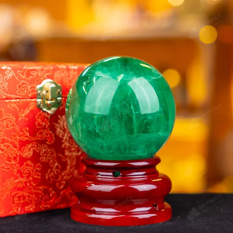 Quả Cầu Thạch Anh Xanh - Fluorite Xanh - 1,24kg - M1879124