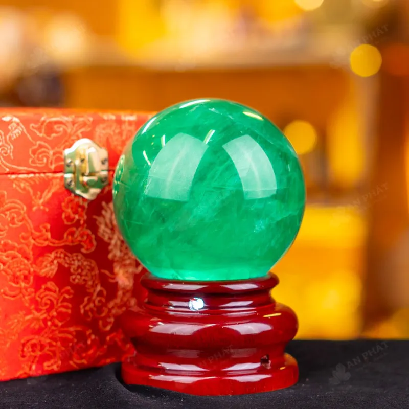 Quả Cầu Thạch Anh Xanh - Fluorite Xanh - 1,24kg - M1879124