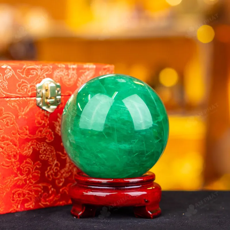 Quả Cầu Thạch Anh Xanh - Fluorite Xanh - 1,24kg - M1879124