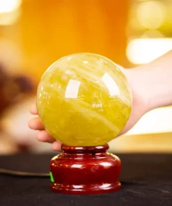 Quả Cầu Đá Thạch Anh Vàng 1A 2,24kg - M2126