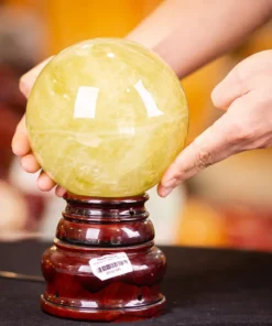 Quả Cầu Thạch Anh Vàng 2A 4,26kg, Quả Tặng Phong Thủy - M0594