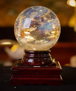 Quả Cầu Đá Phong Thủy Màu Vàng | Đá Obsidian Vàng 6,9kg - M19221