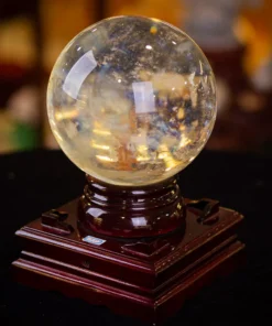 Quả Cầu Đá Phong Thủy Màu Vàng | Đá Obsidian Vàng 7,8kg - M19222