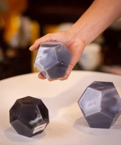 Quả Cầu 12 Mặt, Quả Cầu Đa Giác Đá Mão Não Tím - M1502