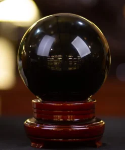 Quả Cầu Đá Nùi Lửa Đen | Đá Obsidian Đen 2,71kg - M21927