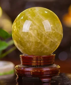 Quả Cầu Phong Thuỷ Thạch Anh Vàng 3,02kg - M14532