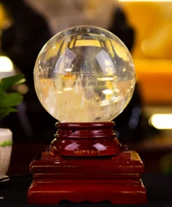 Quả Cầu Đá Phong Thủy Màu Vàng | Đá Obsidian Vàng 6.5kg - M19224