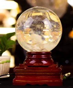 Quả Cầu Đá Phong Thủy Màu Vàng | Đá Obsidian Vàng 8.6kg - M19225