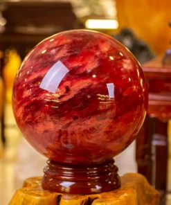 Quả Cầu Đá Núi Lửa Đỏ | Đá Obsidian Đỏ 82.0kg - M23363