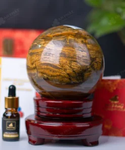 Quả Cầu Phong Thủy Đá Mắt Hổ - 2,06kg - M0390206