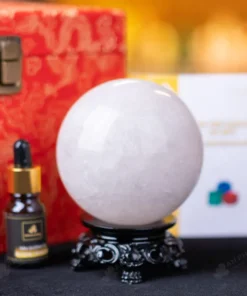 Quả Cầu Phong Thủy Đá Thạch Anh Trắng - 1Kg - M06061