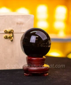 Quả Cầu Đá Nùi Lửa Đen | Đá Obsidian Đen 0,66kg - M21921