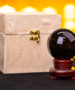 Quả Cầu Đá Nùi Lửa Đen | Đá Obsidian Đen 0,66kg - M21921