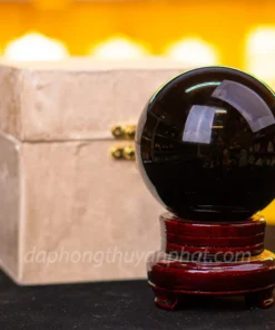 Quả Cầu Đá Nùi Lửa Đen | Đá Obsidian Đen 1,5kg - M21926