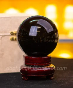 Quả Cầu Đá Nùi Lửa Đen | Đá Obsidian Đen 1,5kg - M21926