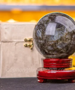 Quả Cầu Phong Thủy Đá Xà Cừ Xanh - 3,08kg - 13,5cm - M07131