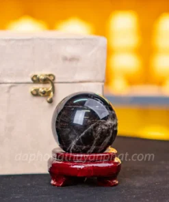 Quả Cầu Phong Thủy Đá Thạch Anh Đen - 0,51kg - 7cm - M26024