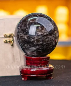Quả Cầu Phong Thủy Đá Thạch Anh Đen - 2,01kg - 11cm - M26025