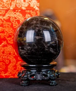 Quả Cầu Phong Thủy Đá Thạch Anh Đen - 1,56kg - M0383156