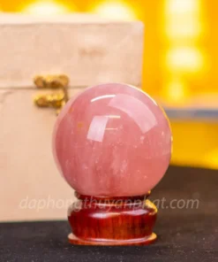 Quả Cầu Phong Thủy Đá Thạch Anh Hồng Có Sao* 0,85kg - 8,5cm M23818