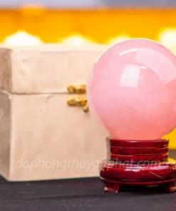 Quả Cầu Phong Thủy Đá Thạch Anh Hồng 2,06kg - 11cm - M05734