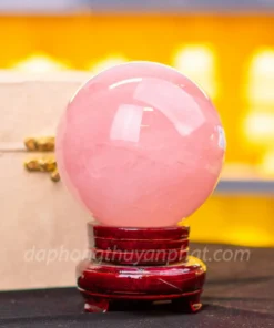 Quả Cầu Phong Thủy Đá Thạch Anh Hồng 2,06kg - 11cm - M05734