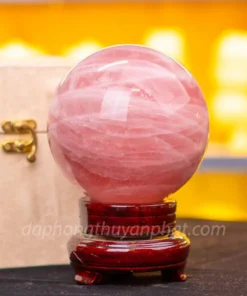 Quả Cầu Phong Thủy Đá Thạch Anh Hồng 2,11kg - 11cm - M23815