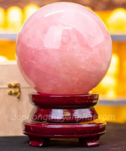 Quả Cầu Phong Thủy Đá Thạch Anh Hồng 9,27kg - 19cm - M057316