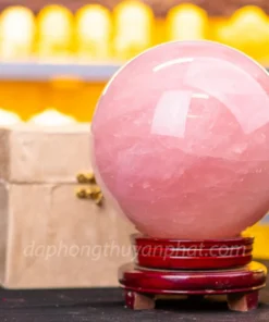 Quả Cầu Phong Thủy Đá Thạch Anh Hồng Có Sao* 8,75kg - 18cm - M05731