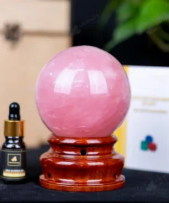 Quả Cầu Phong Thủy Đá Thạch Anh Hồng - 1,1Kg - M031511