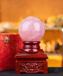 Quả Cầu Phong Thủy Đá Thạch Anh Hồng - 1,87kg - M0573187