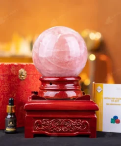 Quả Cầu Phong Thủy Đá Thạch Anh Hồng - 2,84kg - M0573284