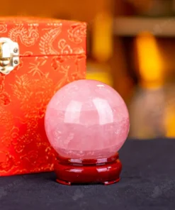 Quả Cầu Phong Thủy Đá Thạch Anh Hồng - 0,42kg - M1479042