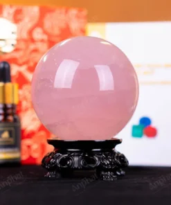 Quả Cầu Phong Thủy Đá Thạch Anh Hồng Có Sao - 0,5kg - M147905