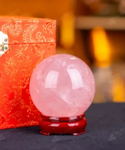 Quả Cầu Phong Thủy Đá Thạch Anh Hồng - 0,55kg - M1479055