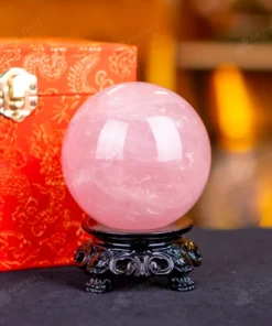 Quả Cầu Phong Thủy Đá Thạch Anh Hồng - 0,68kg - M1479068