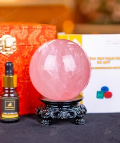 Quả Cầu Phong Thủy Đá Thạch Anh Hồng - 0,72kg - M1479072