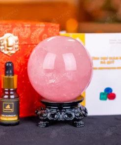 Quả Cầu Phong Thủy Đá Thạch Anh Hồng - 0,79kg - M1479079