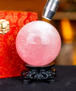 Quả Cầu Phong Thủy Đá Thạch Anh Hồng - 0,79kg - M1479079