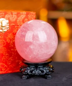Quả Cầu Phong Thủy Đá Thạch Anh Hồng - 0,79kg - M1479079