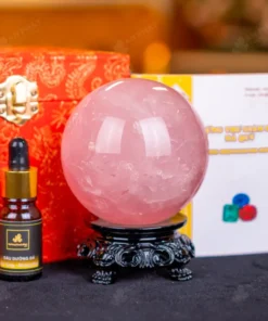Quả Cầu Phong Thủy Đá Thạch Anh Hồng - 0,821kg - M14790821