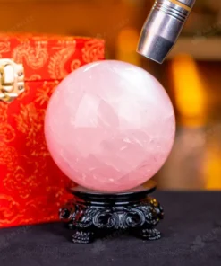 Quả Cầu Phong Thủy Đá Thạch Anh Hồng - 0,821kg - M14790821