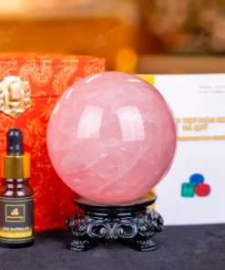 Quả Cầu Phong Thủy Đá Thạch Anh Hồng - 0,96kg - M1479096